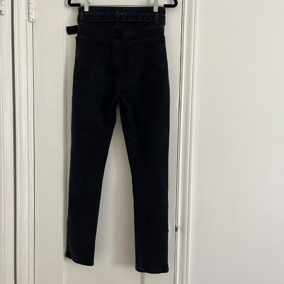 Reformation Kayo high + skinny jean (w/ belt!) | Size 28 | Washed Black (Erie) - Picture 8 of 15